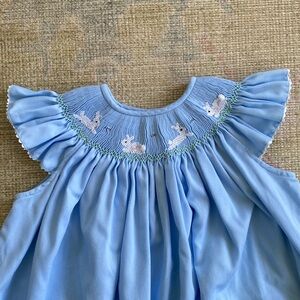 Bailey Boys Girls’ Smocked and Embroidered Easter Dress, Light Blue, Size 4T